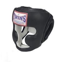 Шлем боксерский TWINS (кожа) (черный) размер XL HGL-6